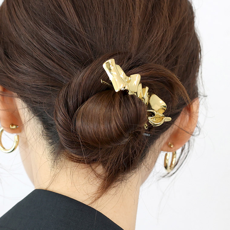 アクセサリー ヘアーアクセサリー ヘアクリップ メタル フリル