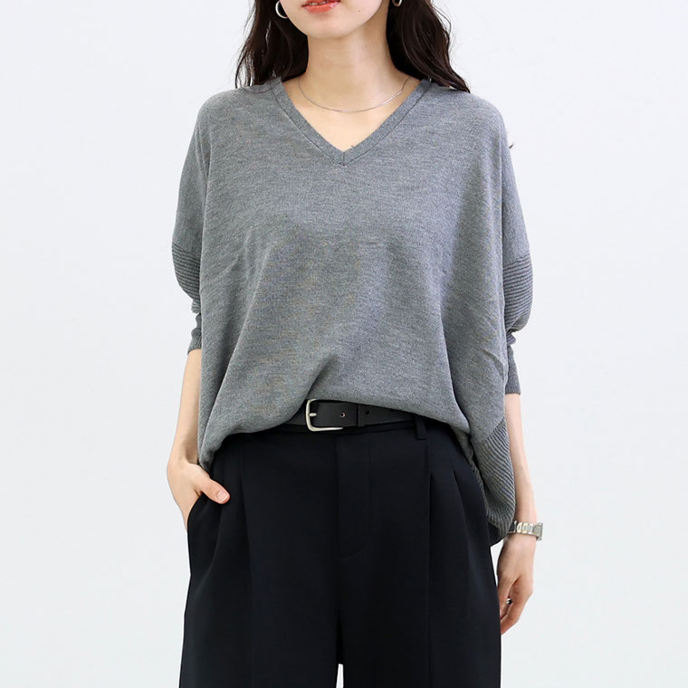 Aletta vita ニット レディース Vネック 7分袖 七分袖 プル