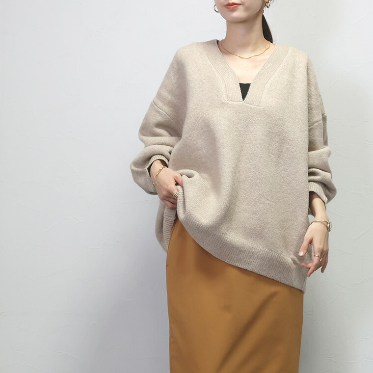 sacai バックレース Vネック レイヤードニットチュニック 11ss