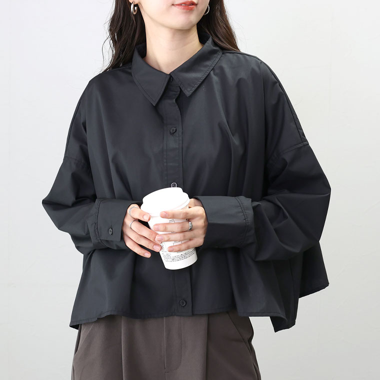T/Cタフタワイドシャツブラウス