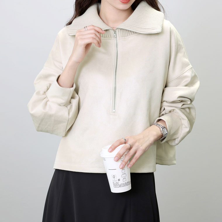 Aletta vita 最終入荷 トップス プルオーバー ハーフジップ