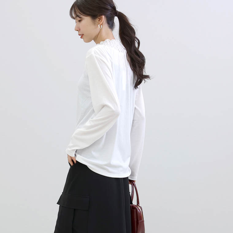 Aletta vita カットソー シャーリング インナー 重ね着