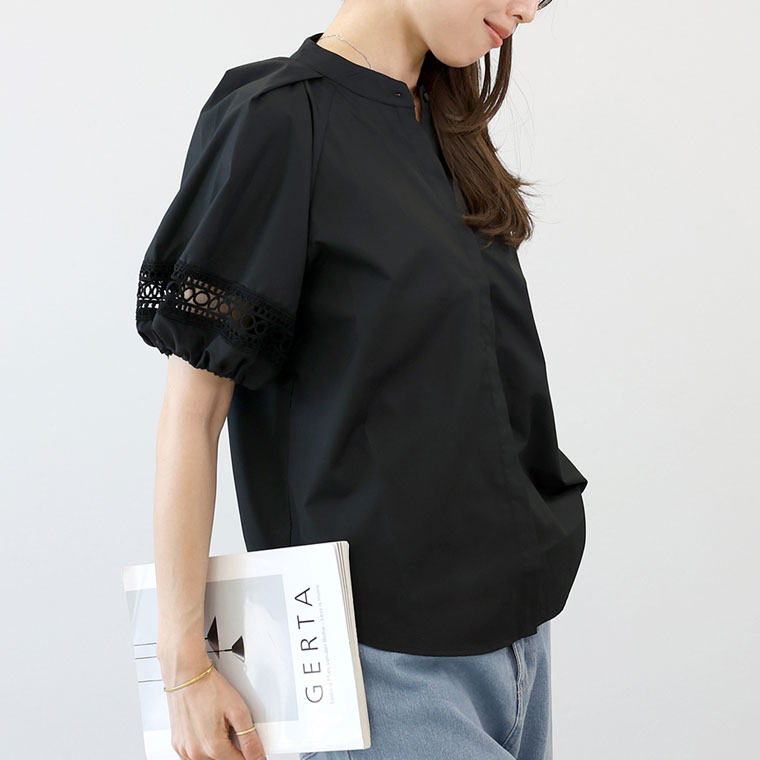 Aletta vita トップス ブラウス シャツ カットレース レース 前