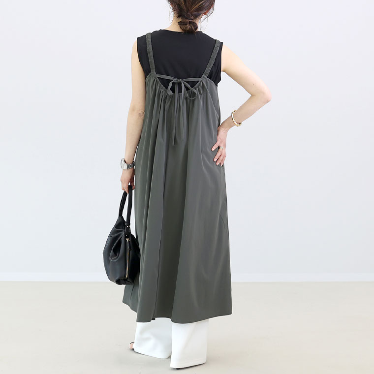 Aletta vita フロントジップ後ろリボンキャミワンピース メール