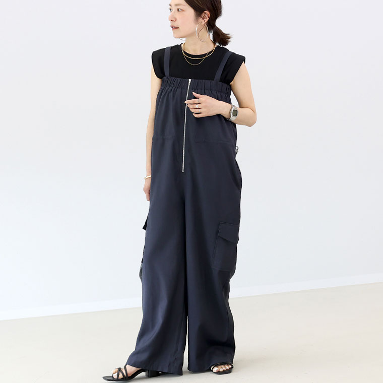 Aletta vita オールインワン サロペット ワイドパンツ 2WAY ベア