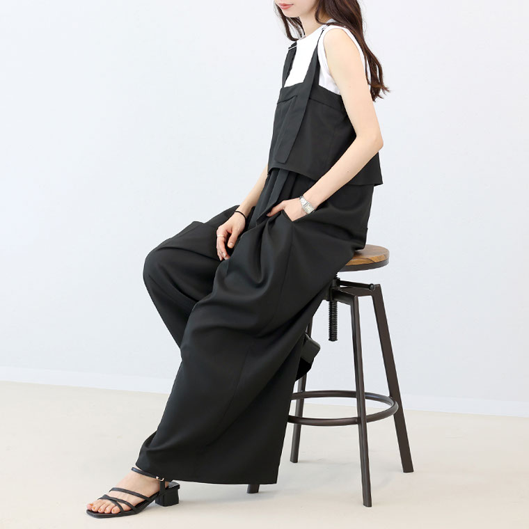 Aletta vita サロペット オールインワン ワイドパンツ ビスチェ