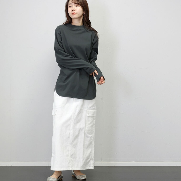 Aletta vita カットソー 重ね着 レイヤード スリット チュニック Aletta vita カットソー 重ね着 レイヤード スリット チュニック