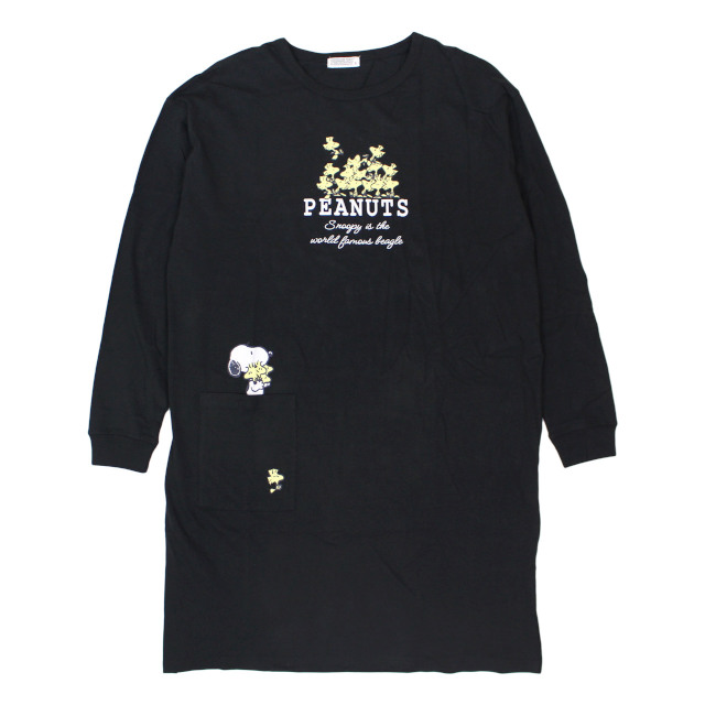 ロングTシャツ ワンピース 長袖 PEANUTS スヌーピー BIGシルエット