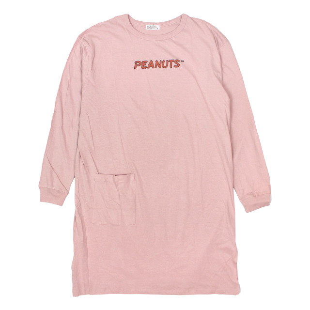 ロングTシャツ ワンピース 長袖 PEANUTS スヌーピー BIGシルエット