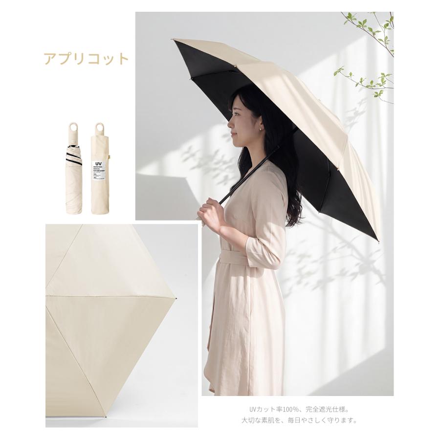 皮膚科医師監修／ 日傘 折りたたみ 完全遮光 3秒たためる傘 形状記憶
