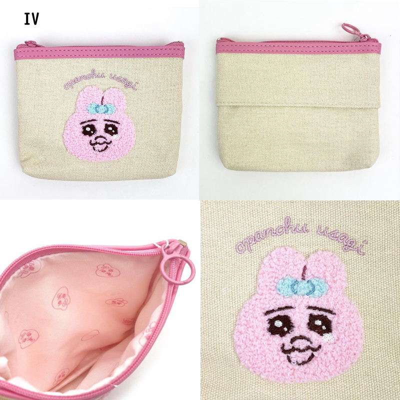 おぱんちゅうさぎ サガラ刺繍ティッシュポーチ ポーチ 小物入れ 通勤
