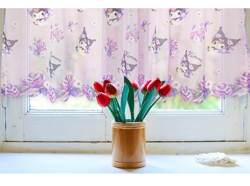 sanrio（サンリオ） カフェカーテン 小窓用 シアーカーテン 透け感