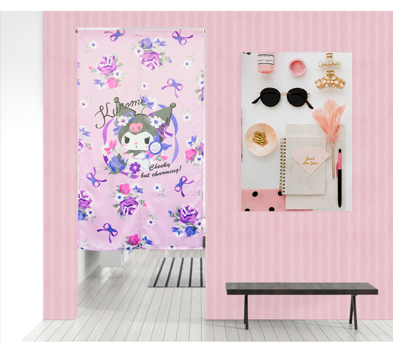 暖簾 norenn カーテン 間仕切り 仕切りカーテン タペストリー スクリーン 目隠し Sanrio サンリオキャラクターサンリオ  シナモンロール カフェ・シナモン マイメロちゃん MyMelody KUROMI クロミちゃん おねがいマイメロディ HelloKitty キティちゃん キティーちゃん Kitty 可愛い
