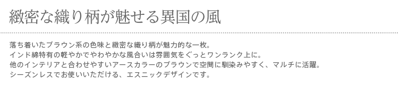 暖簾 norenn カーテン 間仕切り 仕切りカーテン タペストリー スクリーン 目隠し 厚手 インド綿 織柄 ボーダー 縞柄 縞模様 ブラウン ベージュ シーズンレス 北欧 ナチュラル カントリー エスニック アジアン エキゾチック スパニッシュ