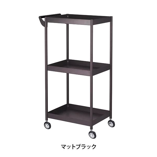 ワゴン キャスター付き ステンレス 取っ手 3段 幅32×奥行49×高さ86.5cm