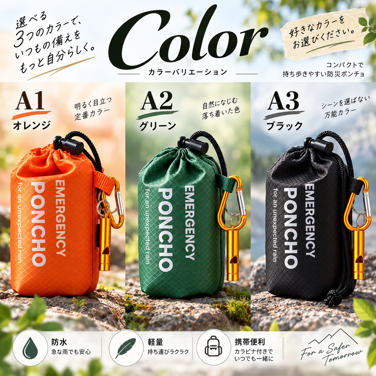 【1個セット/2個セット】レインポンチョ 防災...の詳細画像1