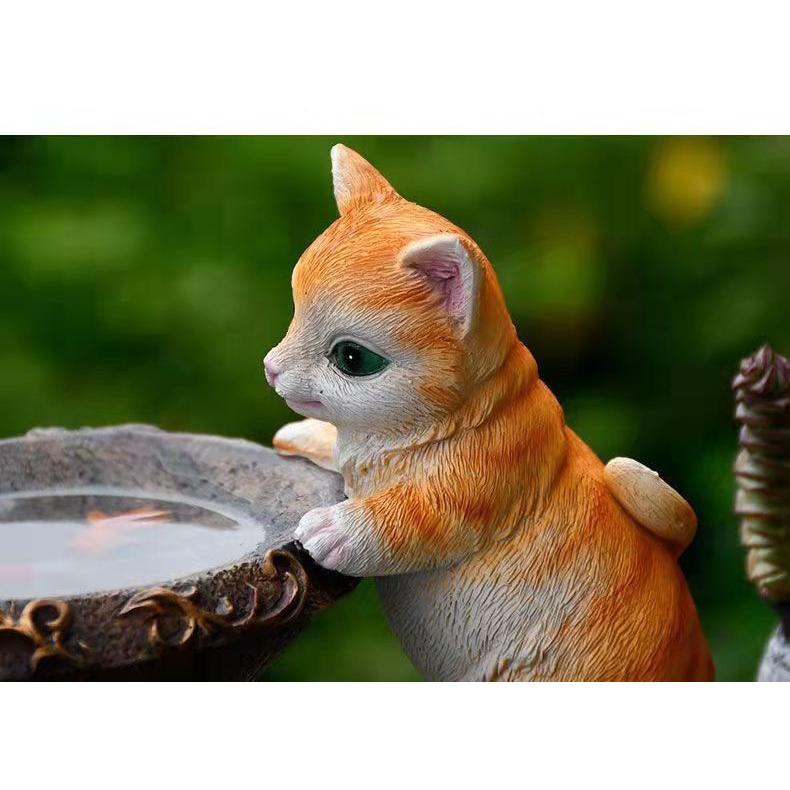 3タイプ選べる ガーデンライト 猫 蝶々 動物 ソーラーライト