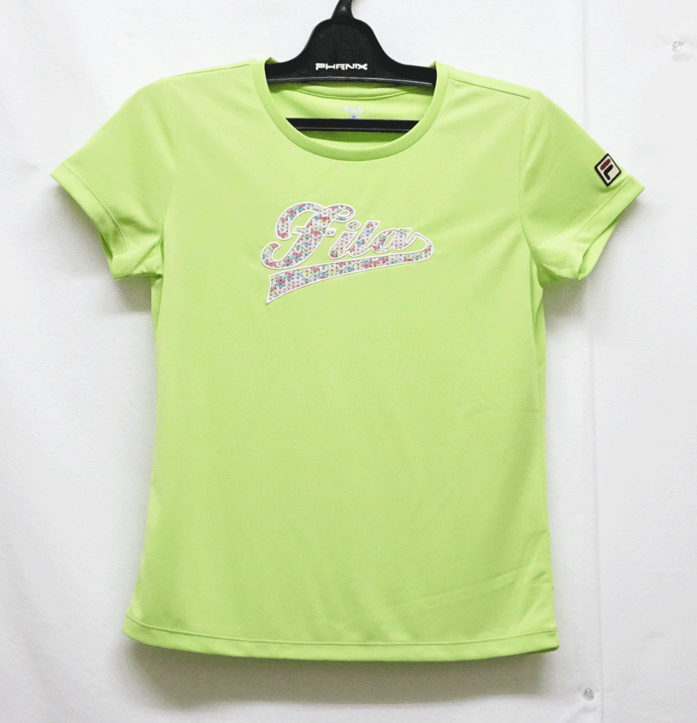 テニスウェアレディース 2024 フィラ FILA アップリケTシャツ VL2808 半袖シャツ