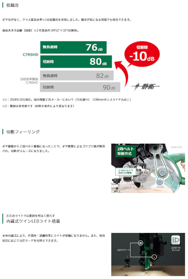 HiKOKI C7RSHD(K) 卓上スライド丸のこ 190mm 両傾斜 黒鯱チップソー付 : c7rshdk : NEWSTAGETOOLSヤフー店  - 通販 - Yahoo!ショッピング