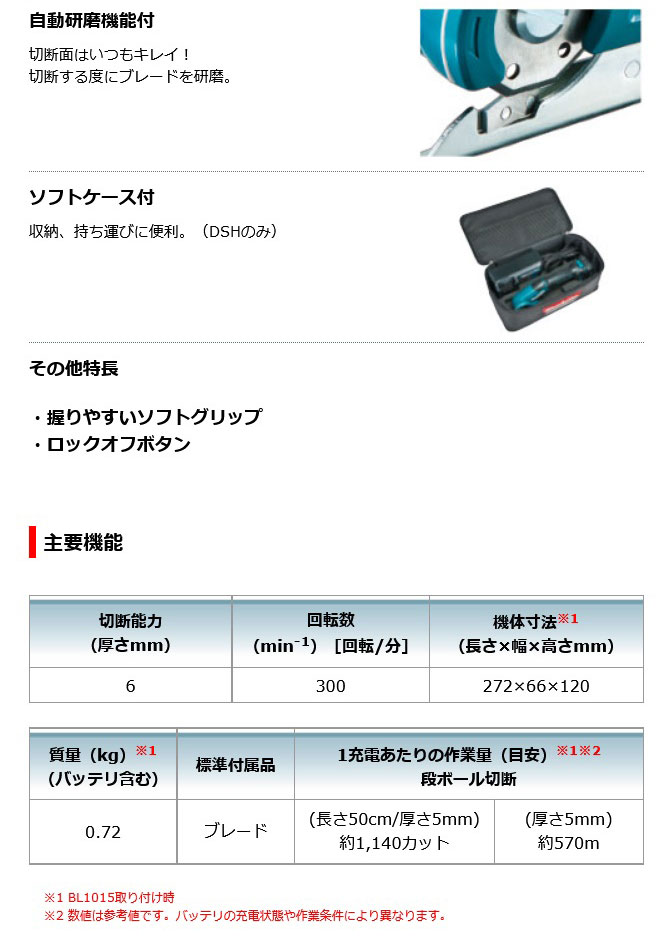 マキタ CP100DSH 充電式マルチカッタ 10.8V 1.5Ah(バッテリ・充電器