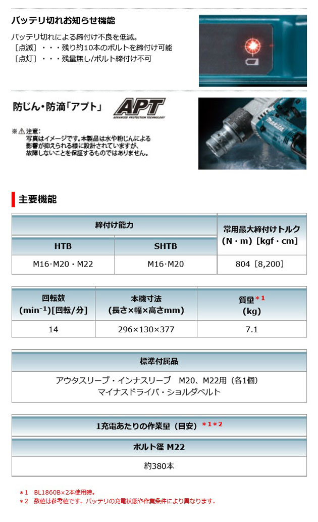 マキタ WT310DZK 充電式シャーレンチ 18V 本体・ショルダベルト