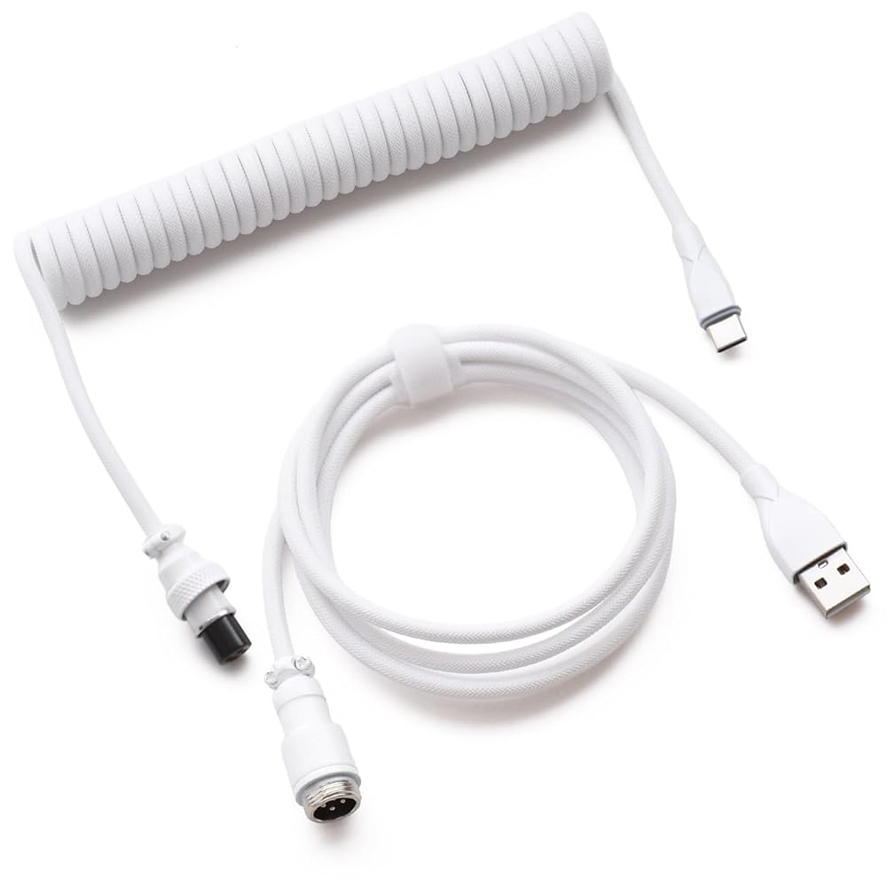 魅せるコイル式アビエイターケーブル [USB-A - USB-C] コイルケーブル