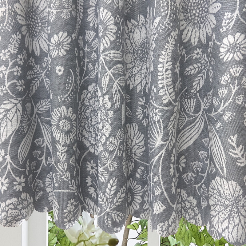 オーダーカフェカーテン 北欧デザイン 遮光プリントカフェカーテン 幅