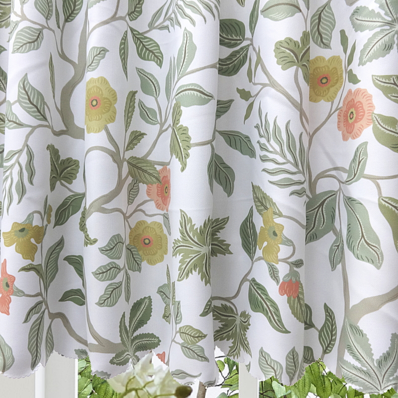 オーダーカフェカーテン 北欧デザイン 遮光プリントカフェカーテン 幅