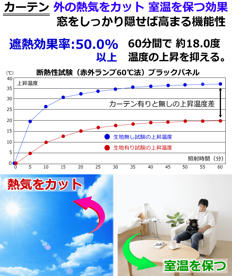 遮光カーテン＋プリントレース