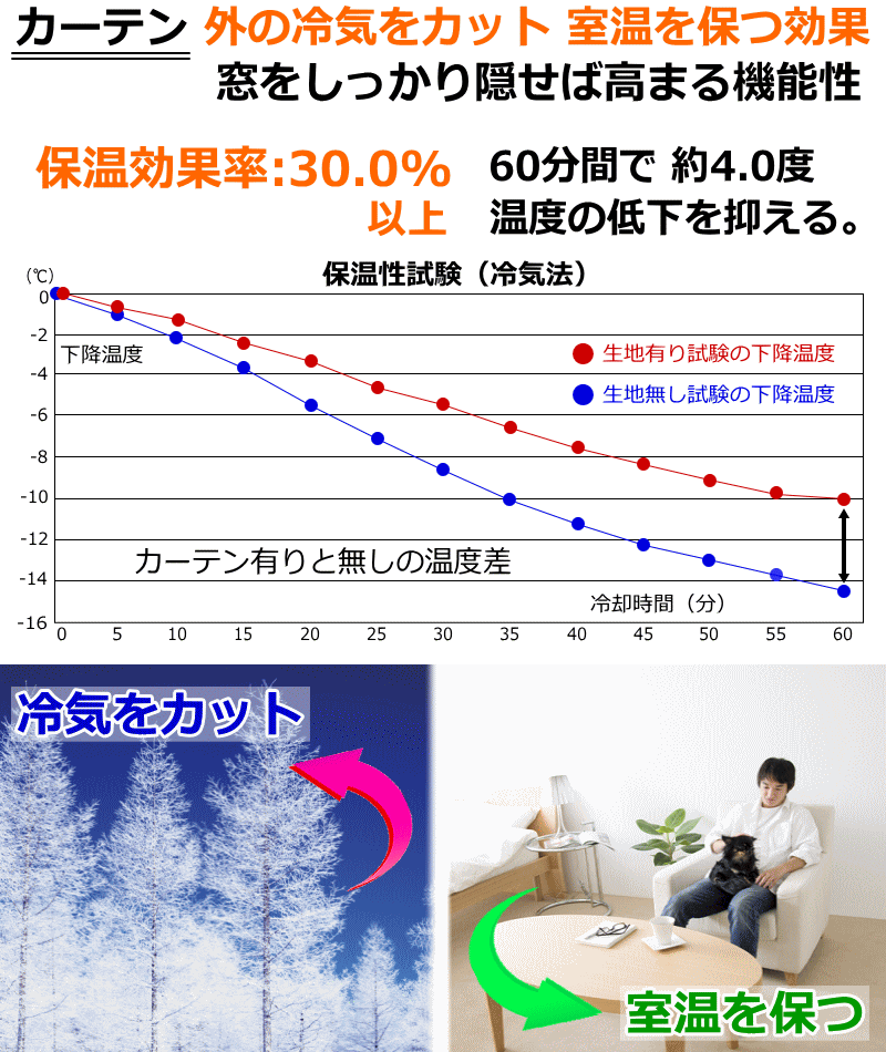 遮光カーテン＋プリントレース