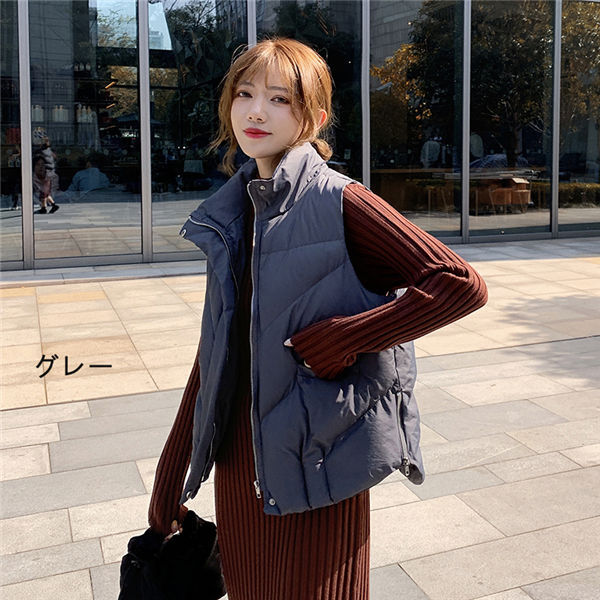 中綿ベスト レディース ジャケット 秋 秋冬 レディース カジュアル きれいめ 防寒 アウター ベストアウター ベスト 防寒ベスト 秋冬 無地 送料無料 Eixubivqsz Es Ecolequebec Com