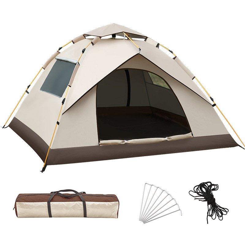 テント ドーム型テント 4人用 大型 2層構造 ファミリーテント フルクローズ ワンタッチテント 防風防水 uvカット 簡易テント 折りたたみ 軽量 アウトドア｜ntk8989-store｜02