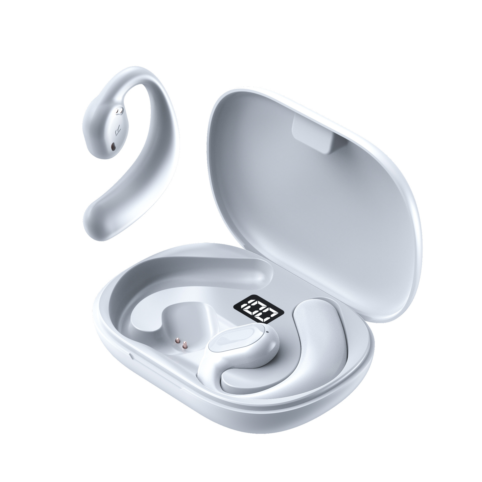 ワイヤレスイヤホン ワイヤレス イヤホン Bluetooth5.3 スポーツイヤホン 耳挟み式 クリップ  非骨伝導イヤリング  ヘッドフォン 空気伝導イヤホン｜ntraditionshops｜03