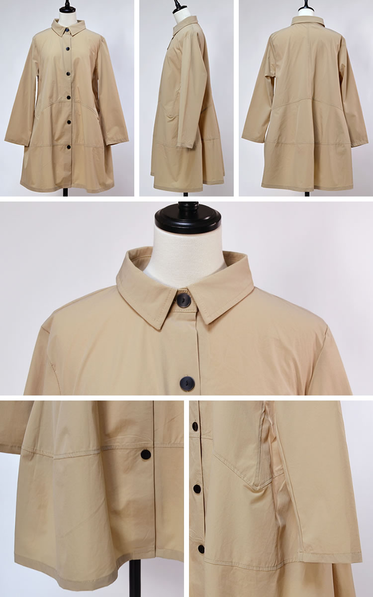 ロングシャツ レディース フレア チュニック ロング丈 シャツ ブラウス