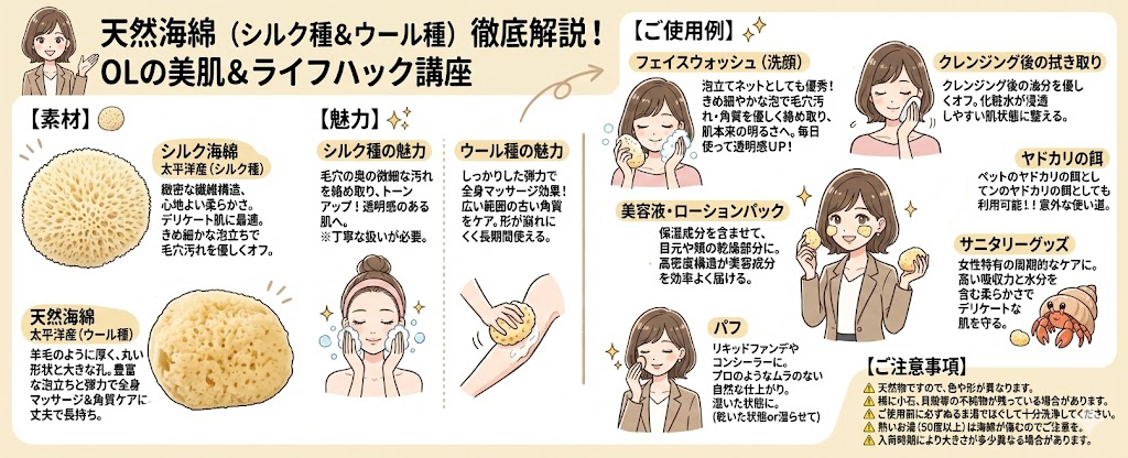 海綿 ドラッグストア スポンジ 天然 シルクサイズ9 特大 8〜9cm 大粒2