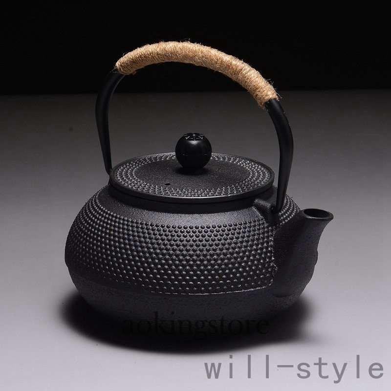 78%OFF!】 南部鉄器伝統工芸品鉄瓶鉄急須きゅうす茶こし付きホーロー加工鉄茶葉在宅おうち時間IH調理直火900ml