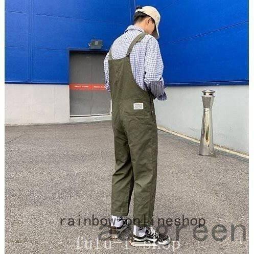 メンズサロペットオーバーオールオールインワンつなぎサスペンダーズボンペインター作業服デニムパンツ色とサイズ選択可