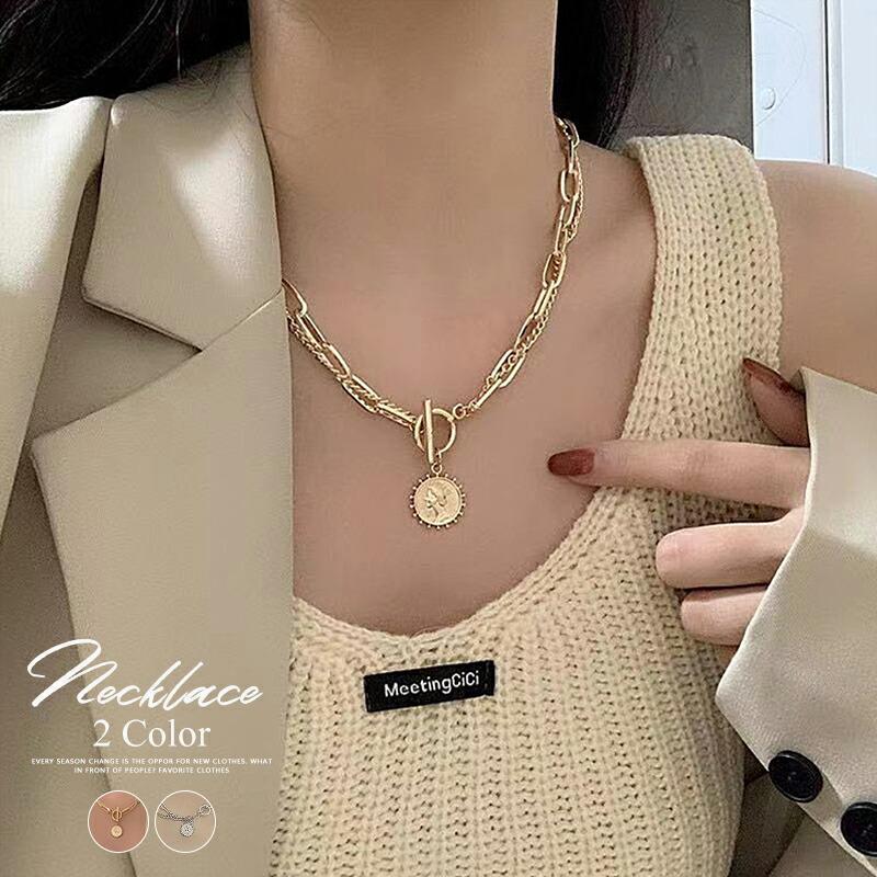 エルメスコインモチーフネックレス HERMES エルメス BIJOUTERIE FANTAISIE・セリエメダリオン