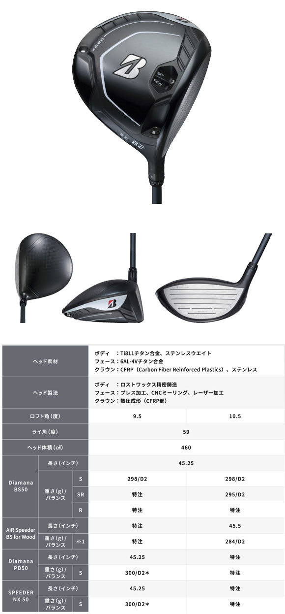 BRIDGESTONE（ブリヂストン） B2 ドライバー 日本仕様 Air Speeder BS