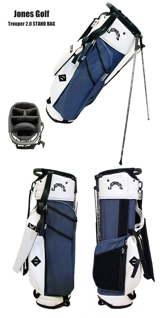 ジョーンズ 2023 JONES Trouper Stand Bag Heather Navy キャディバッグ [Jones トゥルーパー　 スタンドバッグ　ヘザーネイビー　ゴルフ]