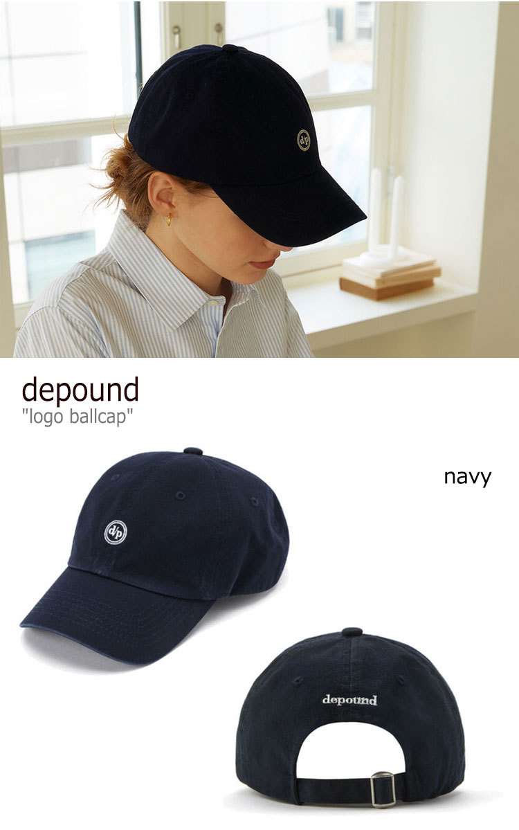 デパウンド キャップ depound logo ballcap ロゴ ボールキャップ beige ベージュ navy ネイビー black ブラック  white ホワイト 380254/9 475485/96 ACC