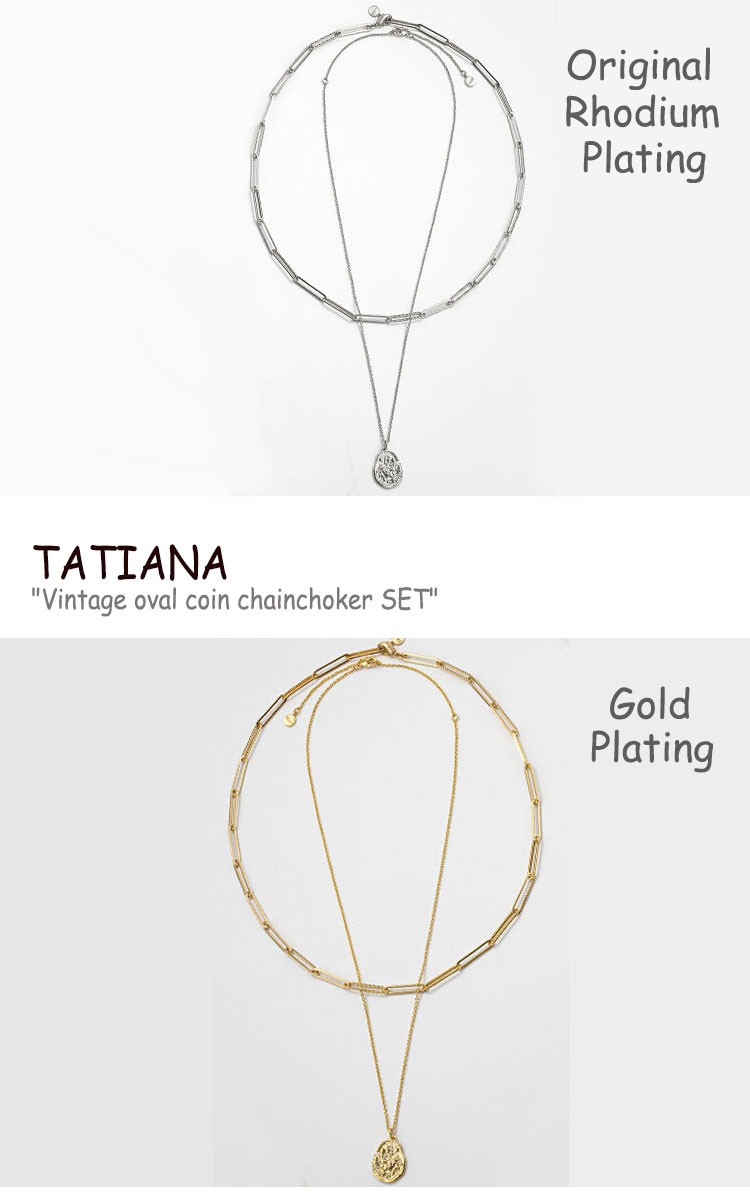 タチアナ ネックレス TATIANA Vintage oval coin chainchoker SET