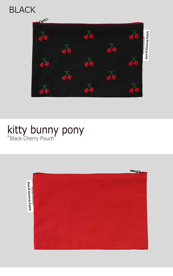 キティバニーポニー ポーチ kitty bunny pony メンズ レディース Black Cherry Pouch ブラック チェリーポーチ  BLACK ブラック JJPU0063_001 ACC