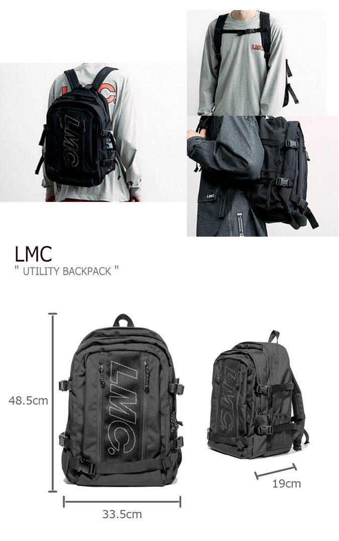 エルエムシー バックパック LMC メンズ レディース UTILITY BACKPACK ユーティリティ バックパック BLACK ブラック  19SS_LUBP_BK MISBG16OS1 MISBG06OS6 バッグ :bg-lc-19sslubp:nuna ヤフー店 - 通販 -  Yahoo!ショッピング