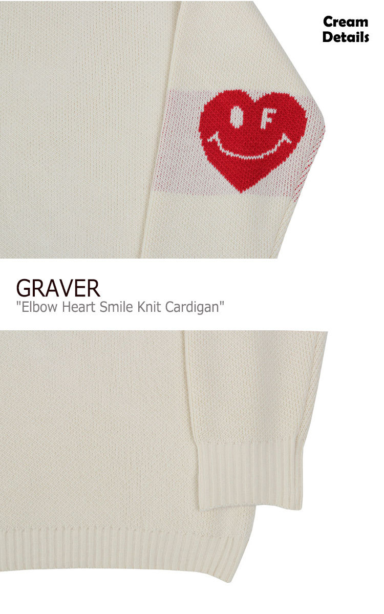 グレーバー アウター GRAVER 正規販売店 Elbow Heart Smile Knit