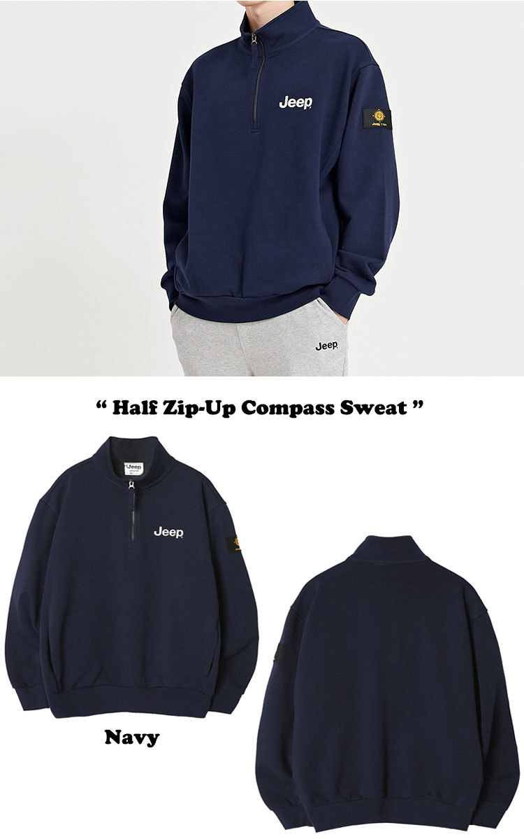 ジープ トレーナー Jeep Half Zip-Up Compass Sweat ハーフ ジップ