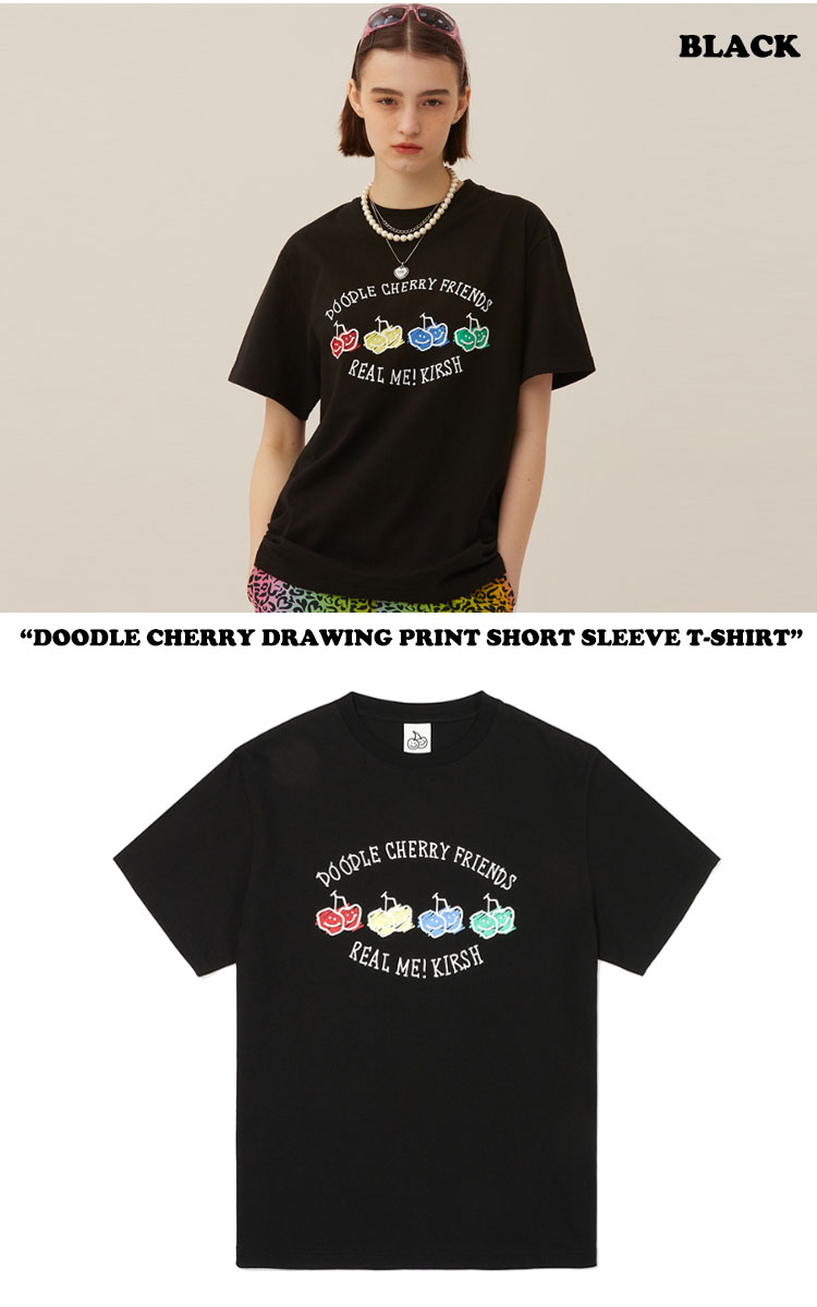 キルシー Ｔシャツ KIRSH 正規販売店 DOODLE CHERRY DRAWING PRINT