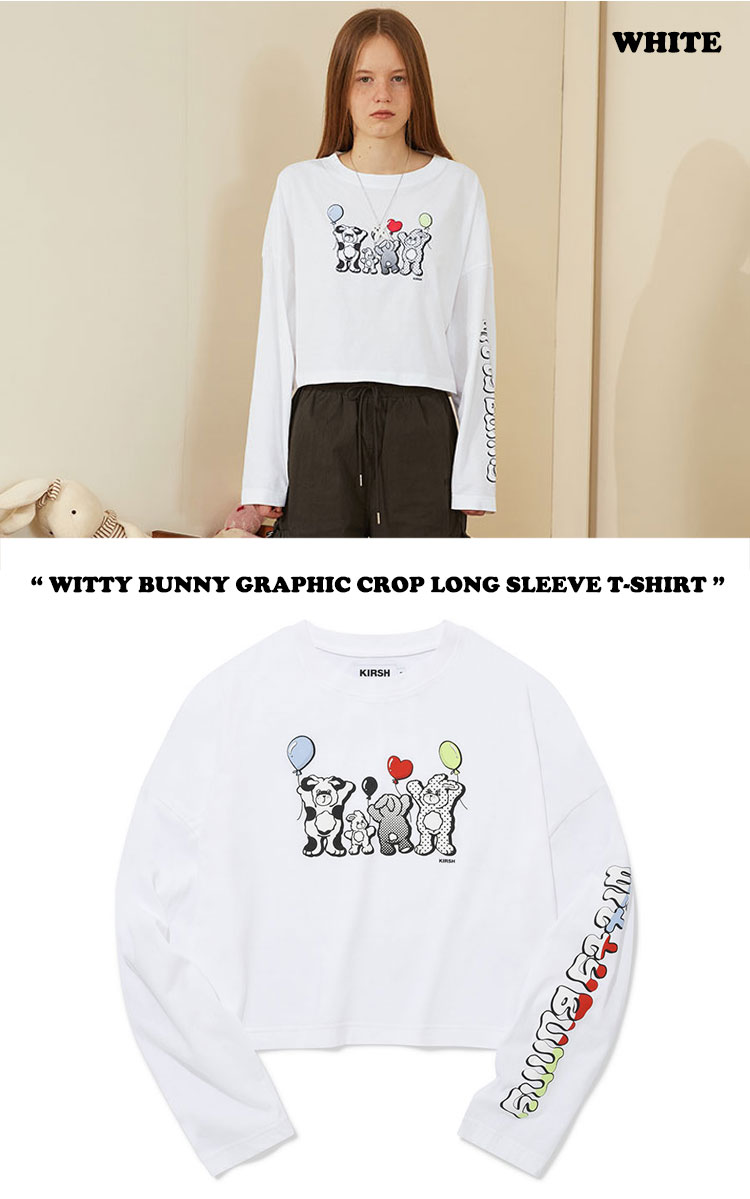 キルシー ロンT KIRSH 正規販売店 WITTY BUNNY GRAPHIC CROP LONG