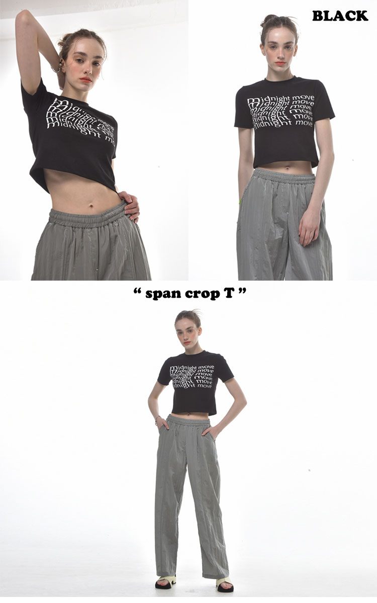 ミッドナイトムーブ 正規販売店 半袖Ｔシャツ MIDNIGHT MOVE span crop