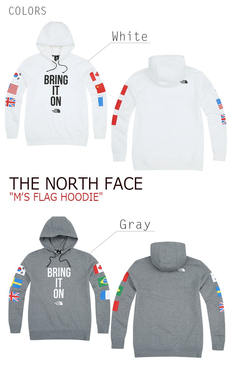 white the north face hoodie